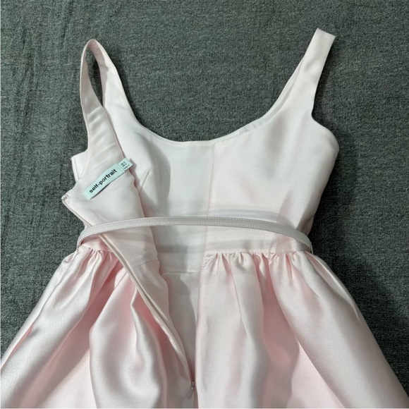 Self-Portrait NWOT PINK TAFFETA MIDI DRESS - Picture 11 of 11